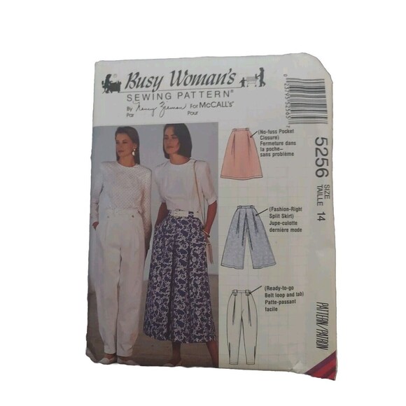 McCall’s SEWING PATTERN 5256 Misses SKIRT PANTS SPLIT SKIRT Size 14 UNCUT - Picture 1 of 5